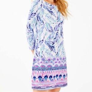 Lilly Pulitzer UPF 50+ Sophie White Resort Flock Together Dress, Medium